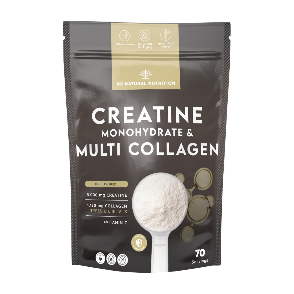 Creatina monohidrato y multi colágeno