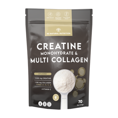 Creatina monohidrato y multi colágeno