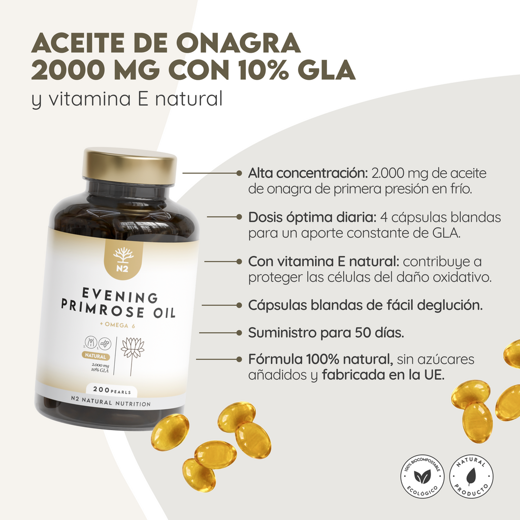 Aceite de onagra con vitamina E