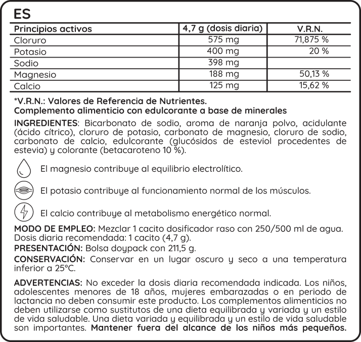 Electrolytes: suplemento con electrolitos benefits