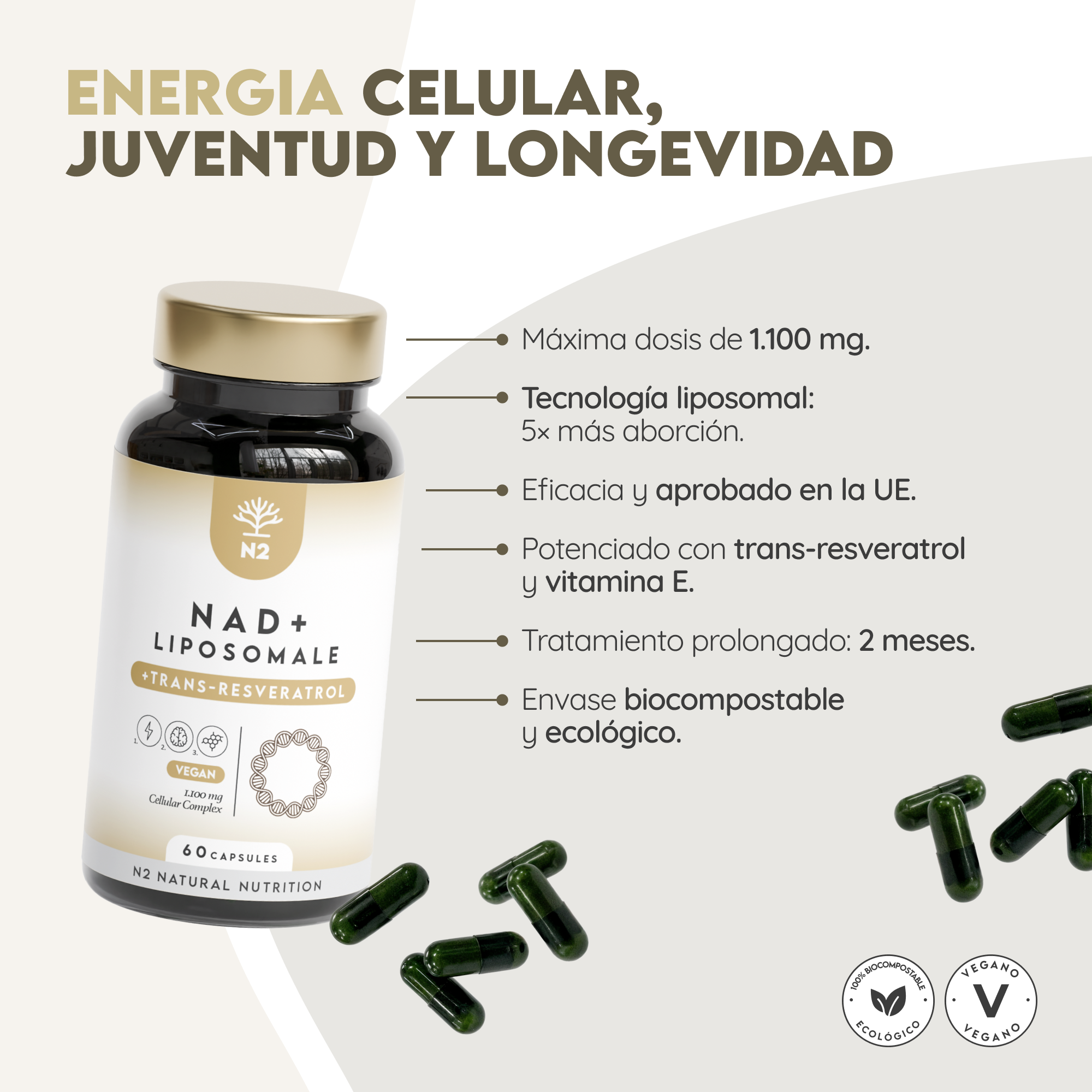 NAD+ Liposomiale: Energía Celular Y Longevidad