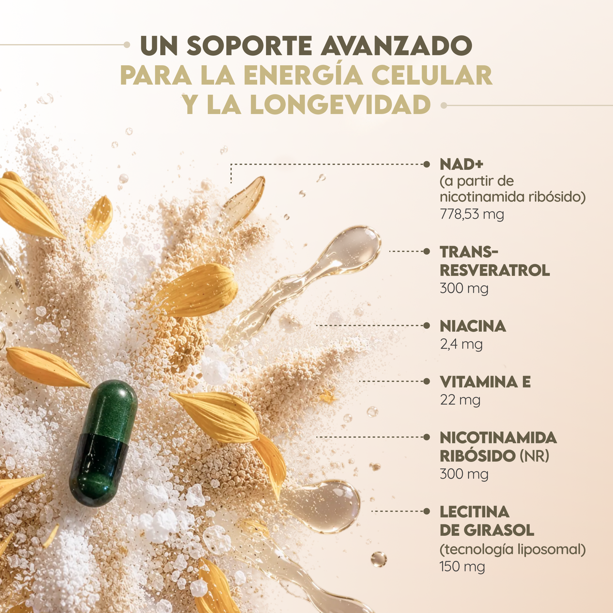 NAD+ Liposomiale: Energía Celular Y Longevidad