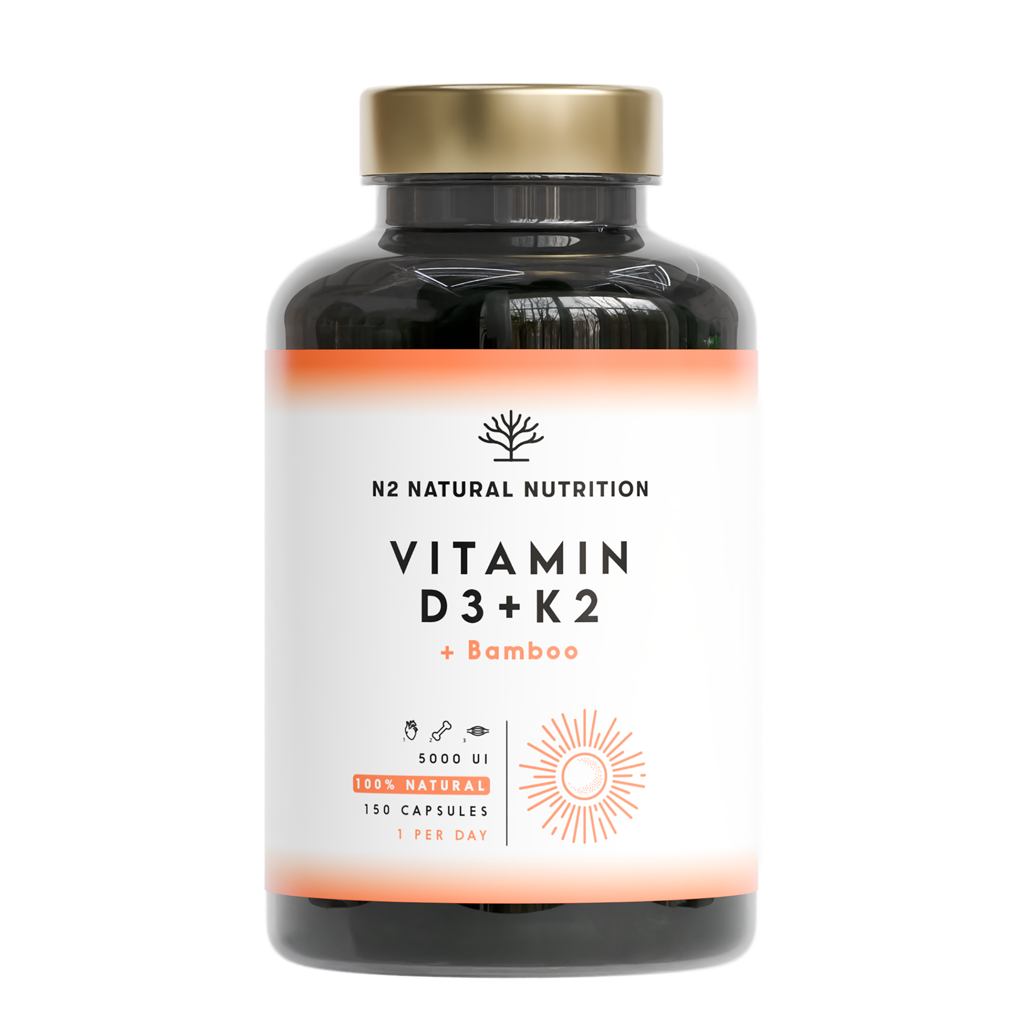 Vitamina D3 + K2 + Bambú