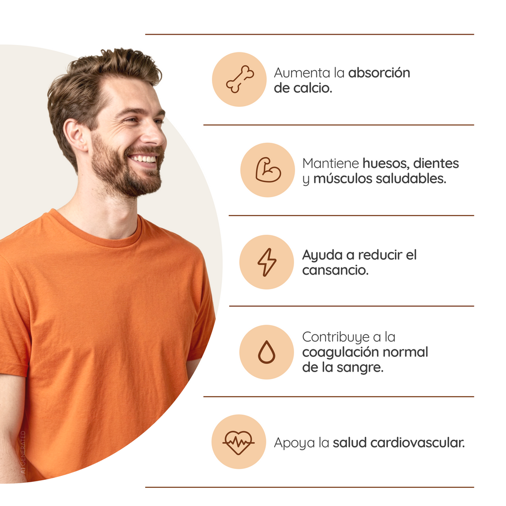 Vitamina D3 + K2 + Bambú